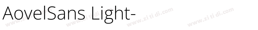 AovelSans Light字体转换